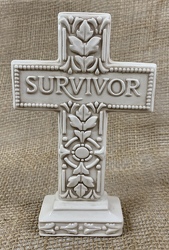 Survivor Pedestal Cross from Clark Flower and Gift Shop in Clark, SD