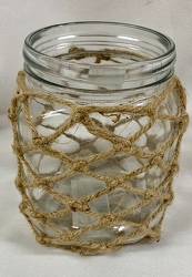 Jar with Decorative Rope from Clark Flower and Gift Shop in Clark, SD