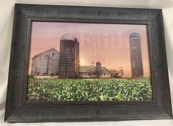 Faith Family Farm Framed Print from Clark Flower and Gift Shop in Clark, SD