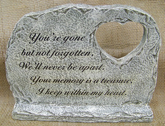 Memorial Stone with Heart from Clark Flower and Gift Shop in Clark, SD