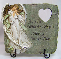 Memorial Plaque with Angel from Clark Flower and Gift Shop in Clark, SD