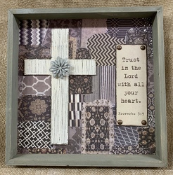 Trust in the Lord Shadow Box from Clark Flower and Gift Shop in Clark, SD
