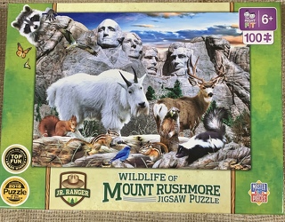 Wildlife of Mount Rushmore Jigsaw Puzzle 100 pc from Clark Flower and Gift Shop in Clark, SD
