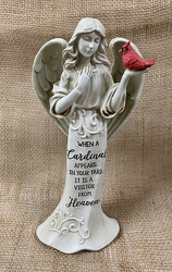 Angel with Cardinal  from Clark Flower and Gift Shop in Clark, SD