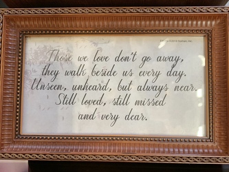"Those we love.." Music Box from Clark Flower and Gift Shop in Clark, SD