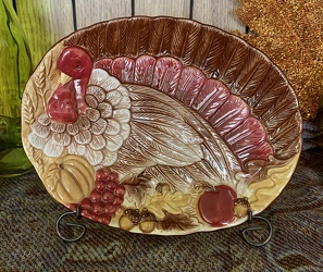 Turkey Tidbit Plate from Clark Flower and Gift Shop in Clark, SD