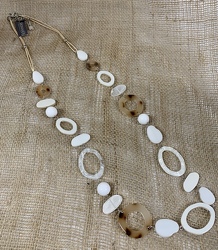 White & Brown tones Necklace from Clark Flower and Gift Shop in Clark, SD