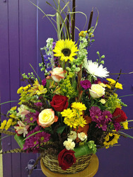 Wicker Basket Mix from Clark Flower and Gift Shop in Clark, SD