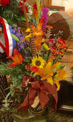 Cowboy Boot Bouquet from Clark Flower and Gift Shop in Clark, SD