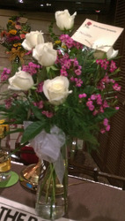 White Roses & Waxflower from Clark Flower and Gift Shop in Clark, SD