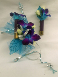 Arm Corsage & Boutineer with Shotgun Shell from Clark Flower and Gift Shop in Clark, SD