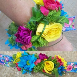 Bright Wrist Corsage from Clark Flower and Gift Shop in Clark, SD