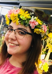Flower Crown of Mixed Spring Blooms from Clark Flower and Gift Shop in Clark, SD