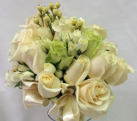 Bridal Bouquet in White & Green from Clark Flower and Gift Shop in Clark, SD