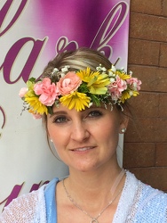 Flower Crown of Mixed Blooms from Clark Flower and Gift Shop in Clark, SD