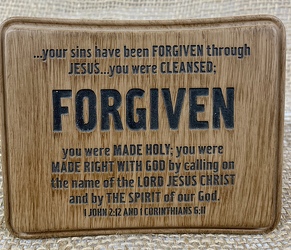 Forgiven Wood Look Plaque from Clark Flower and Gift Shop in Clark, SD