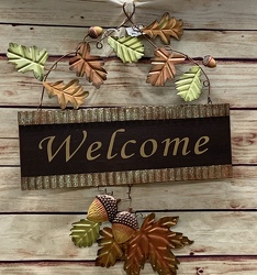 Metal Fall Welcome Sign from Clark Flower and Gift Shop in Clark, SD