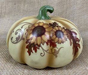 Ceramic Pumpkin Sunflower Design from Clark Flower and Gift Shop in Clark, SD