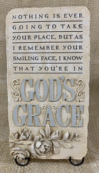 God's Grace Plaque with easel from Clark Flower and Gift Shop in Clark, SD