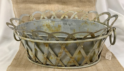 Oval Metal Container from Clark Flower and Gift Shop in Clark, SD
