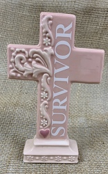 Pink Survivor Cross from Clark Flower and Gift Shop in Clark, SD