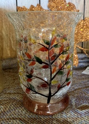 Fall Crackle Votive Holder from Clark Flower and Gift Shop in Clark, SD