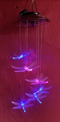 Color Changing Decorative Solar Mobile with Dragonflies from Clark Flower and Gift Shop in Clark, SD