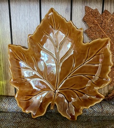 Brown Leaf Dish from Clark Flower and Gift Shop in Clark, SD