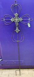 Metal Cross Garden Stake from Clark Flower and Gift Shop in Clark, SD