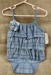 Baby Blues Plaid Romper from Clark Flower and Gift Shop in Clark, SD