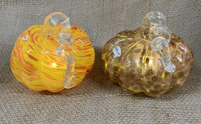 Light Up Glass Pumpkin from Clark Flower and Gift Shop in Clark, SD