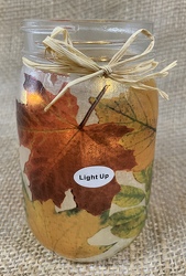 Fall Lighted Jar from Clark Flower and Gift Shop in Clark, SD
