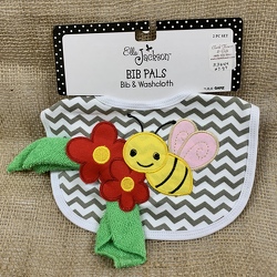 Bib Pals Bib & Washcloth Bee from Clark Flower and Gift Shop in Clark, SD