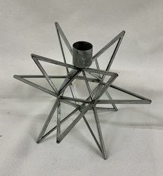 Moravian Star Metal Taper Holder from Clark Flower and Gift Shop in Clark, SD