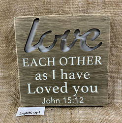 Wall Sign "Love Each Other..." from Clark Flower and Gift Shop in Clark, SD