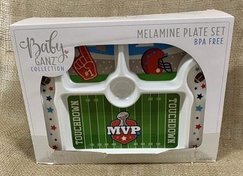 MVP Football Melamine Plate Set from Clark Flower and Gift Shop in Clark, SD