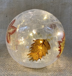 Fall Glass Light Up Globe from Clark Flower and Gift Shop in Clark, SD