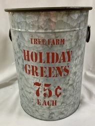 Large Metal Bucket from Clark Flower and Gift Shop in Clark, SD