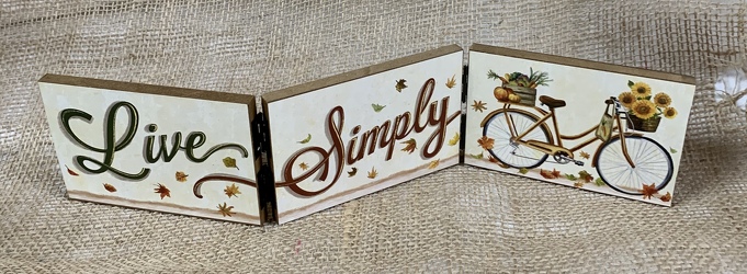 Live Simply Accordian Sign from Clark Flower and Gift Shop in Clark, SD