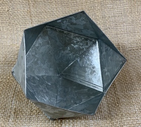 Smaller Geometric Metal Container from Clark Flower and Gift Shop in Clark, SD