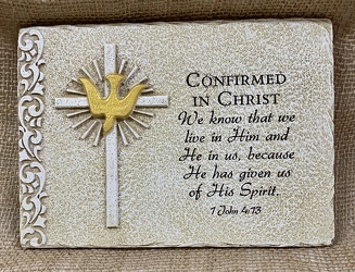 Confirmed In Christ Wall Plaque from Clark Flower and Gift Shop in Clark, SD