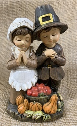 Pilgrim Children Figurine from Clark Flower and Gift Shop in Clark, SD