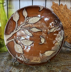 Falling Leaves Accent Plate from Clark Flower and Gift Shop in Clark, SD