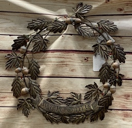 Metal Welcome Wreath with Acorns from Clark Flower and Gift Shop in Clark, SD