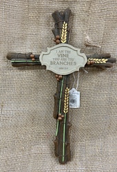 Wall Cross John 15:5 from Clark Flower and Gift Shop in Clark, SD