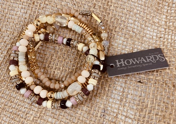 Natural 5 Row Bead Stretch Bracelet from Clark Flower and Gift Shop in Clark, SD