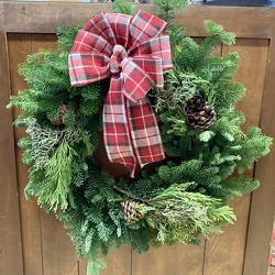 24" Mixed Evergreen Wreath from Clark Flower and Gift Shop in Clark, SD