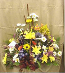 Wicker Basket Bouquet from Clark Flower and Gift Shop in Clark, SD