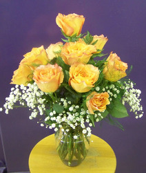 Dozen Orange Roses from Clark Flower and Gift Shop in Clark, SD