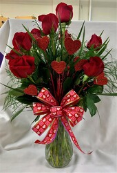 A Dozen Red Roses from Clark Flower and Gift Shop in Clark, SD